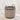 Round Resin Woven Wicker Multi Use Storage Basket With Handles - Cream / Gray