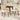 Modern Indoor Wood Dining Set With Chairs And Table, Rubber Wood, 6 Piece - Cream / Walnut
