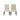 Dining Rolltop Chairs (Set of 2), Upholstered Armless Chair With Wood Leg - Ivory
