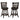 Swivel Counter Stool (Set of 2) - Black
