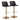 Toriano - Contemporary Adjustable Barstool With Swivel With Rounded T Footrest (Set of 2)