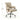 Zealous - Upholstered Office Chair With Curved Arms And Nailhead Accents - Wheat