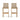 Outdoor Barstool With Rattan Wicker Top (Set of 2) - Brown