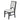 Upholstered Dining Chairs With Arched Cutout Backrest (Set of 2) - Black / White