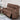 1 Piece Manual Motion Sofa Console Loveseat With Plush Back Cushion And Hidden Cup Holder - Walnut