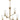 Timeless - 6 Lights Chandelier With Clear Ribbed Satin - Antique Brass / Clear / Gold