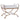 Nora - Bench With Bronze Metal Frame And Boucle Fabric Seat - White