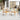 Creative Braided Acacia Wood Outdoor Dining Table And Chairs With Armrests (Set of 2) - Teak / White