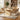 5 Piece Indoor Dining Set With Fluted Table & Chairs - Khaki / Light Oak / Natural