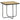 Travertine Accent Table Geometric Design - Brown