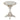 Round Wooden Carved Table, Distressed Finish Design - Antique White