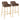 Daniella - Contemporary / Glam Fixed Height Bar Stool (Set of 2)