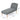 Fabric Chaise Lounge With Rubberwood Frame - Slate