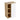 Wall Mounted Bathroom Side Cabinet, Single Door With 3 Tier Open Shelves - Black / Light Oak / White