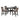 5 Piece Counter Dining Set With Table, Chairs - Black / Brown