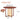 Retro Round Table With Imitation Rattan Rubber Wood - Walnut