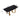 70.87" Modern Artificial Stone Black Curved Metal Leg Dining Table, Can Accommodate 6-8 People - Black / Gold