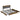 Contemporary Bed Frame With Storage Headboard, Charging Station, LED Lights