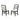Dining Kitchen Side Chair With Curved Back Design (Set of 2) - Black / Gray