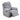 1 Piece Manual Recliner With Padded Seat And Backrest - Gray