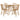 Sutton - 5 Piece Counter Height Dining Set