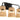 Moonlit - 3 Lights Wall Sconce With Shade, Bathroom Lighting Fixtures Over Mirror - Black / Rattan
