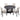 Round Dining Set With 4 Upholstered Dining Chairs