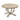 Round Wooden Coffee Table With Distressed Scrollwork Legs - Multicolor