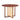 Retro Round Table With Imitation Rattan Rubber Wood - Walnut