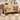 Fluted Console Table With Semi Circular Drawers - Natural