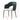 Dining Chairs, Modern Faux Leather Dining Metal Legs (Set of 2) - Green