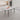 Modern Industrial Expandable Dining Table 47" To With Marble Pattern Top And Metal Legs - White