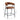 Counter Stools (Set of 2), Upholstered Counter Stools With Iron Frame, Backrest, Footrest, Arm Counter Stools For Home Bar, Kitchen Counter - Brown