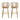Bohemia - Outdoor Brown Wicker Bar Stool (Set of 2) With Metal Frame And Faux Rattan - Light Brown