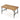 Rectangle Outdoor Coffee Table With Angled Tubular Legs And Wood Top - Black