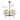 5 Light Chandelier, Textured Glass Pendant Light, (Not Including The Bulb) For Living Room - Black / Gold