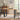 Dining Table With Top And Iron Frame - Natural / Black
