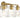 Luster - 3 Lights Vanity With Clear For Bathrooms Above Mirror Wall Lamp Satin - Clear / Gold