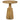 Pedestal Accent Table With Eco Friendly Base And Round Lipped Top - Brown