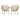 Kirk - Outdoor Wicker Peacock Shape Papasan Style Chair, Teak Finished Leg (Set of 2) - Beige / Light Brown / Light Teak