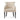 Upholstered Armchair With Rolled Back, Tapered Legs And Nailhead Trim - Light Beige