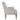 Alice - Upholstered Arm Chair With Pecan Legs And Antique Brass Nailheads - Beige
