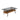 Rectangle Coffee Table, Tempered Glass Tabletop With Metal Legs
