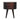 Rounded Wooden Bedside Table - Walnut