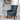 Modern Accent Chair With Quilted Back And Silver Studs - Dark Blue