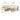 Brooklyn - Sofa Set Rounded Tuxedo Design - Teak / Beige