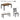 6 Piece Dining Table Set With Bench - Beige / Black / Oak