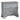 2 Drawers Nightstand With Front Decorative Knobs - Gray