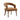 Wide Modern Barrel Open Back Upholstered Accent Chair With Weathered Solid Wood Legs