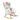 Mid Century Rocking Chair With Ottoman Patchwork Linen Wood Legs Design Living Room And Bedroom - Colorful